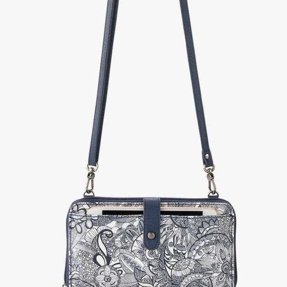Sakroots | Navy Smart Phone Crossbody/Wallet/Wristlet - Picture 16 of 16